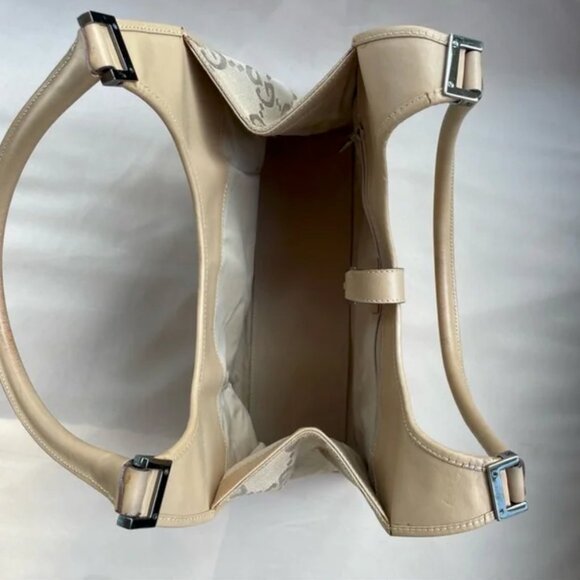 Gucci Vintage Large Logo Monogram Jackie Shoulder Hobo Bag in Beige Cream - Picture 10 of 16